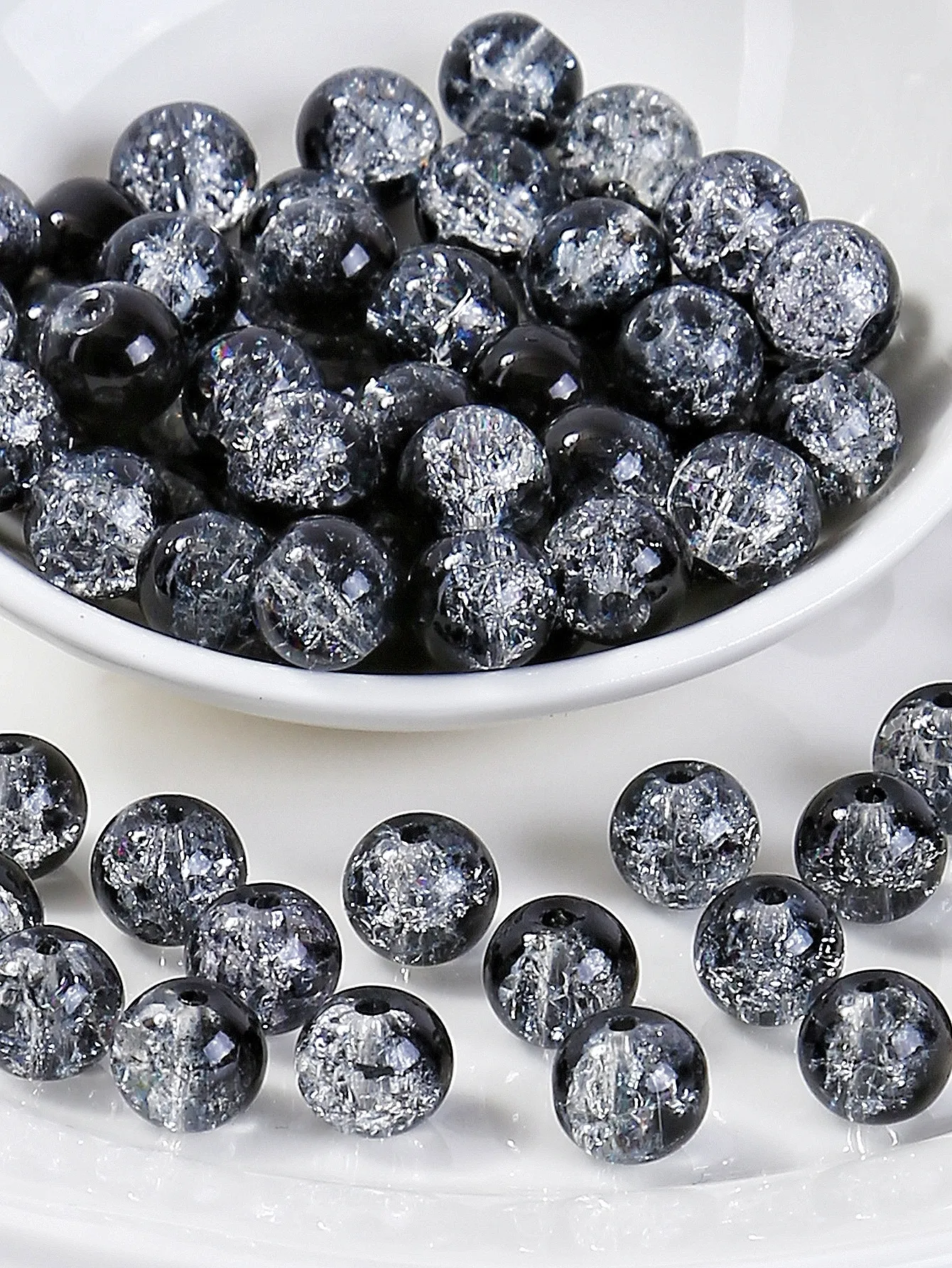 80pcs 8mm round glass crash crystal beads for jewelry making 80pcs 8mm round glass crash crystal beads for jewelry making