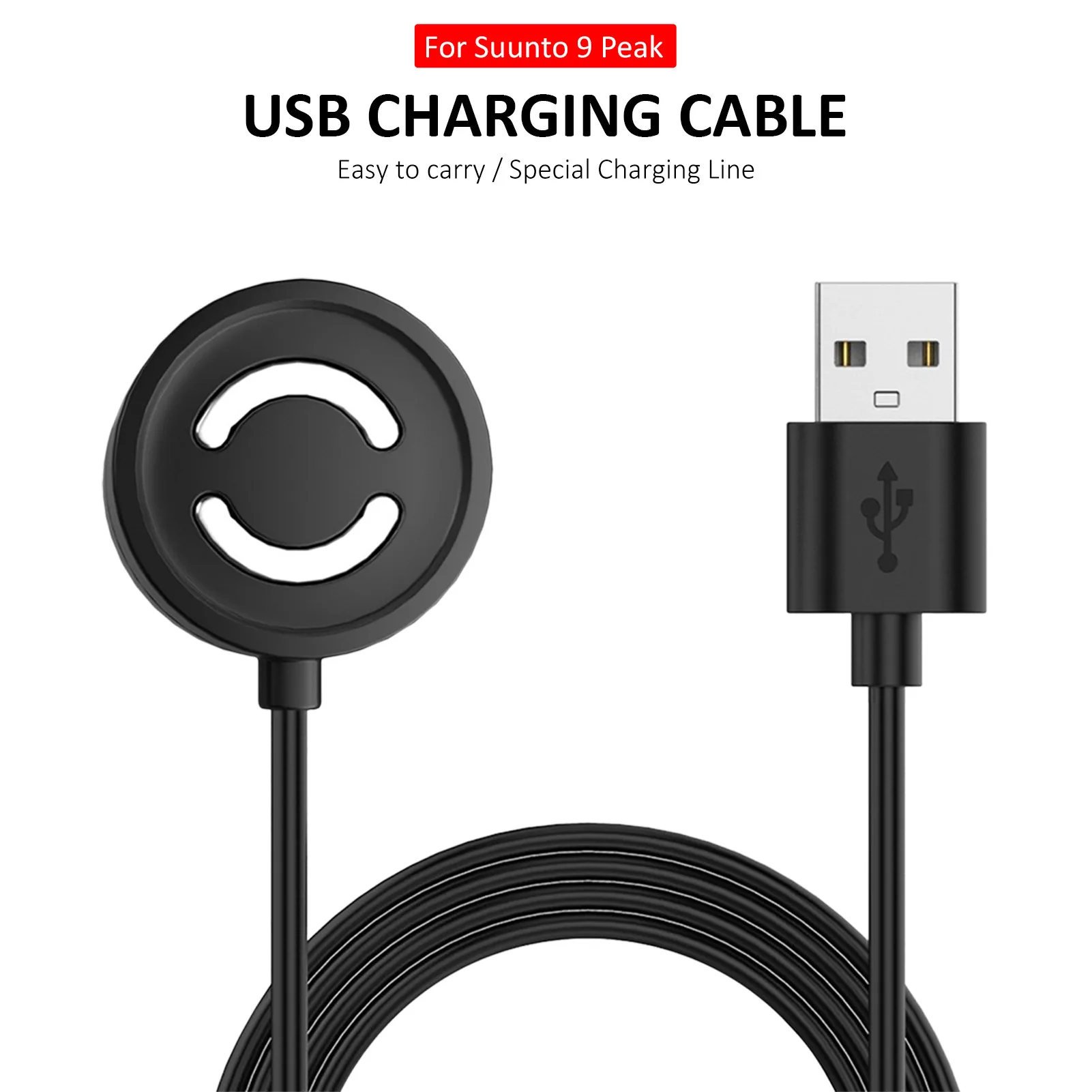 

Magnetic Charger Cable Cord For Suunto9 USB Fast Charging Dock Cradle Power Adapter For Suunto 9 Peak Smart Watch Accessories