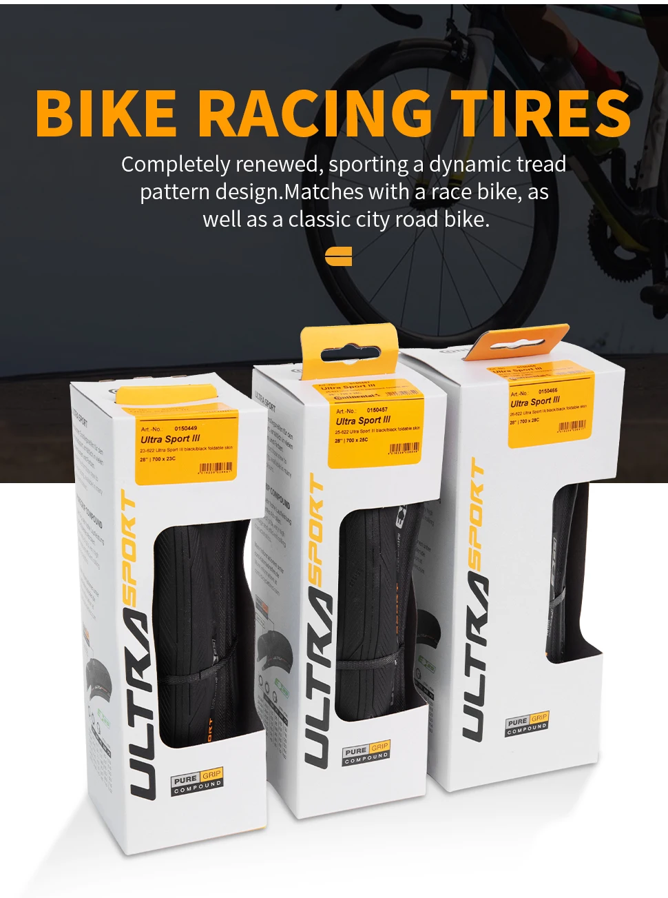 Велосипедная шина ULTRA SPORT III GRAND SPORT RACE 700x23C/25C/28C ...