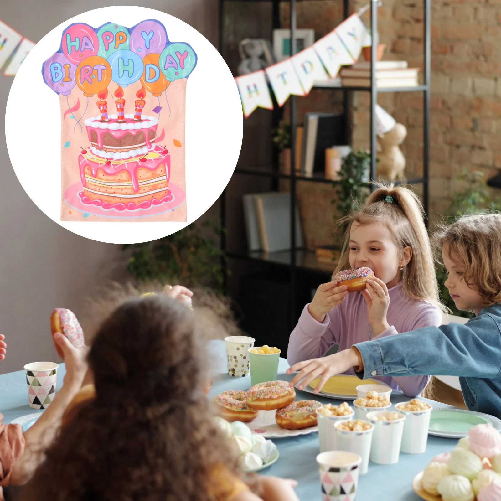 

Kids Birthday Chair Cover Children Birthday Chair Seat Cover Happy Birthday Chair Decor Cover