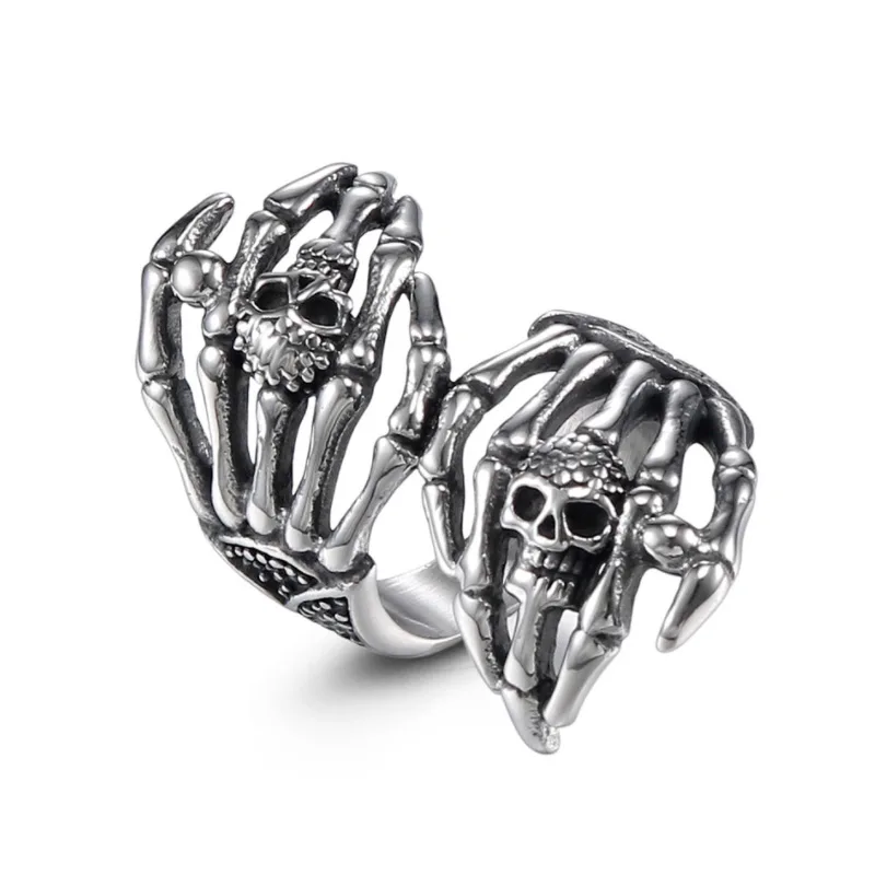 Кольцо с черепом мужское/женское из нержавеющей стали 316L | Украшения и аксессуары
