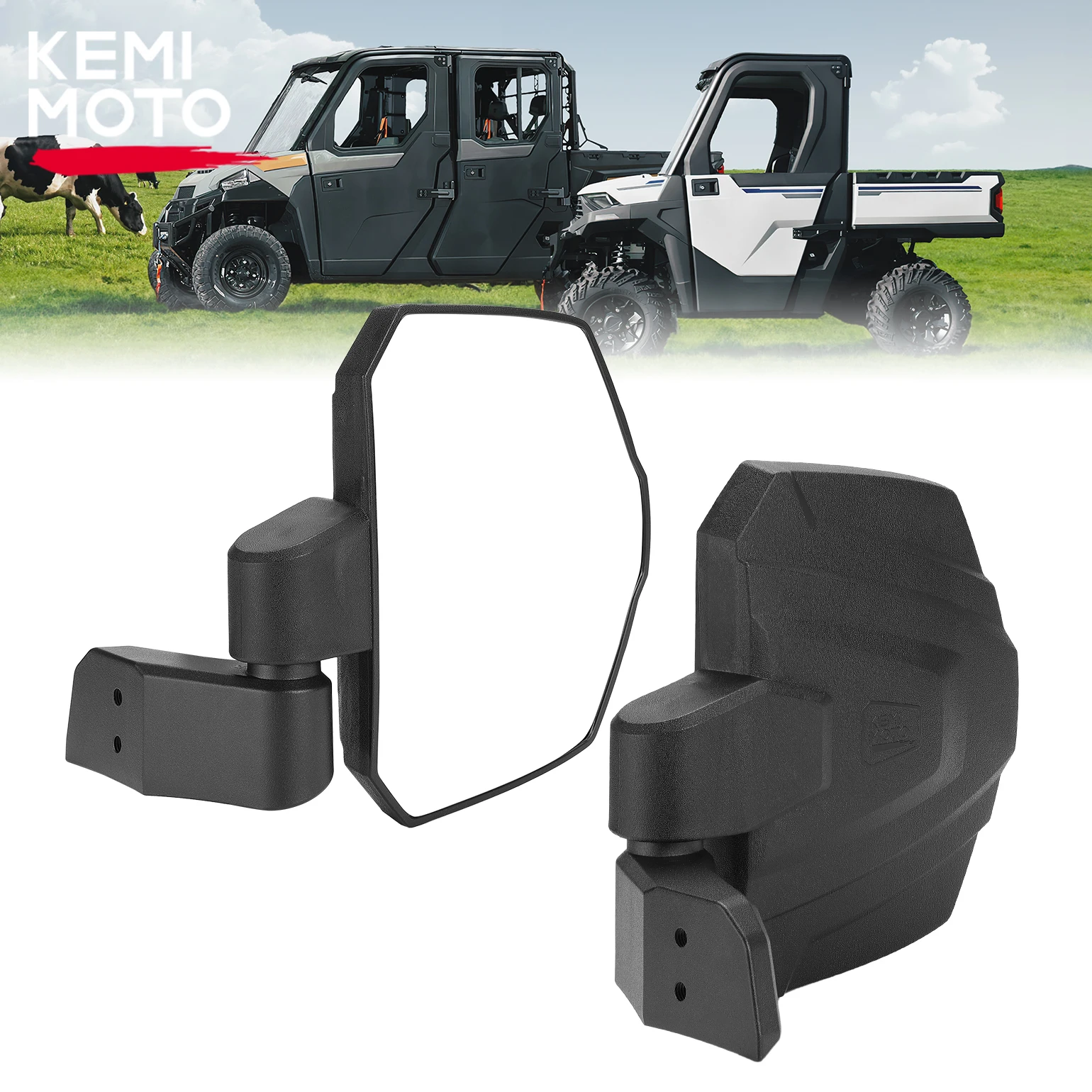 

2889241 KEMIMOTO UTV Door Mounted Side Rearview Mirrors Compatible with Polaris Ranger XP SP 1000 570 Commercial Pro XD Mid-Size