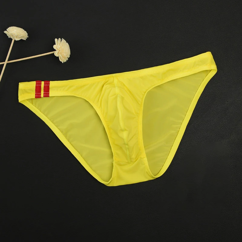 

Male Briefs Underpants Underwear Plus Size Fashion Breathable Thong Bulge Pouch Elastic Lingerie Low Rise Panties Slim