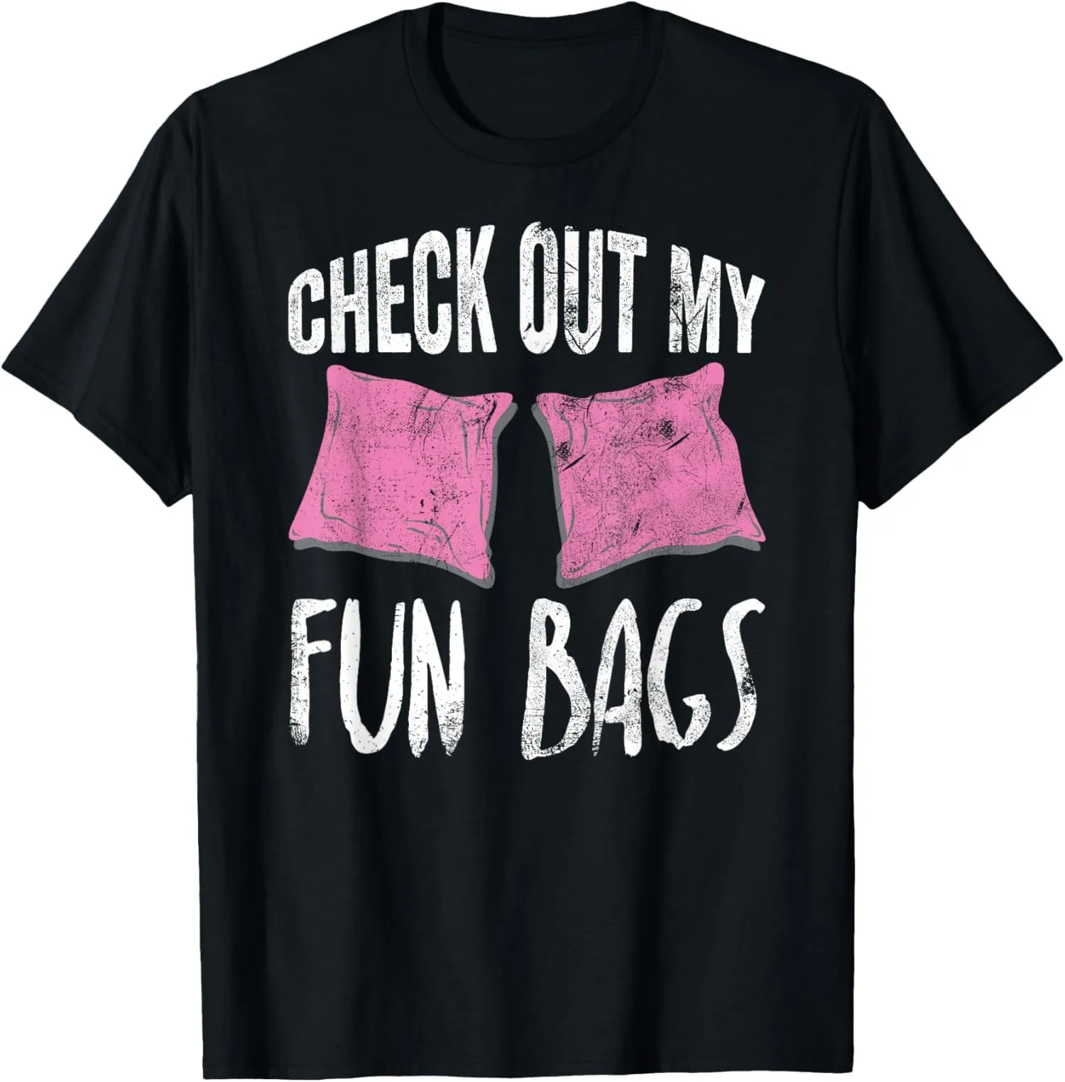 Фото Забавная женская командная рубашка Cornhole Check Out My Fun Bags, футболка унисекс №1