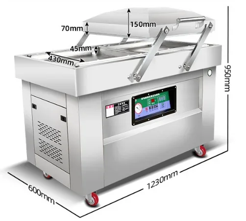 Промышленная двухкамерная вакуумная упаковочная машина Коммерческая для