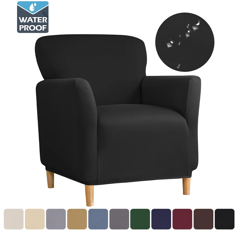 

Чехол для кресла из спандекса, водонепроницаемый эластичный чехол на одно сиденье, для гостиной, бара, гостиницы