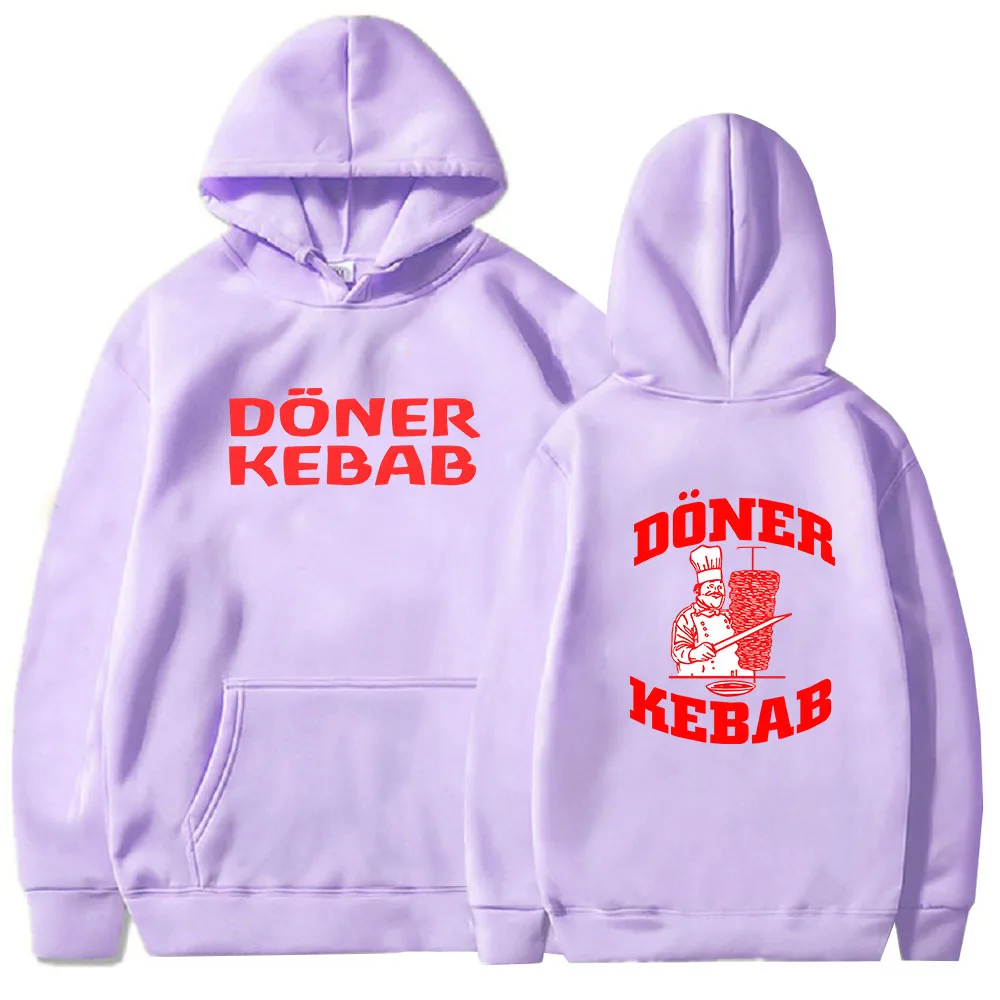 Doner Kebab Hoodies Funny Printed Sweatshirts with Hooded Women Y2k Clothes Mens Long Sleeve Pullover Autumn Harajuku Streetwear