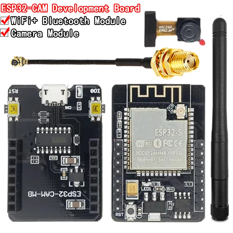 ESP32-CAM ESP32-CAM-MB MICRO USB ESP32 Serial to WiFi CAM Development Board CH340 CH340G 5V Bluetooth+OV2640 Camera