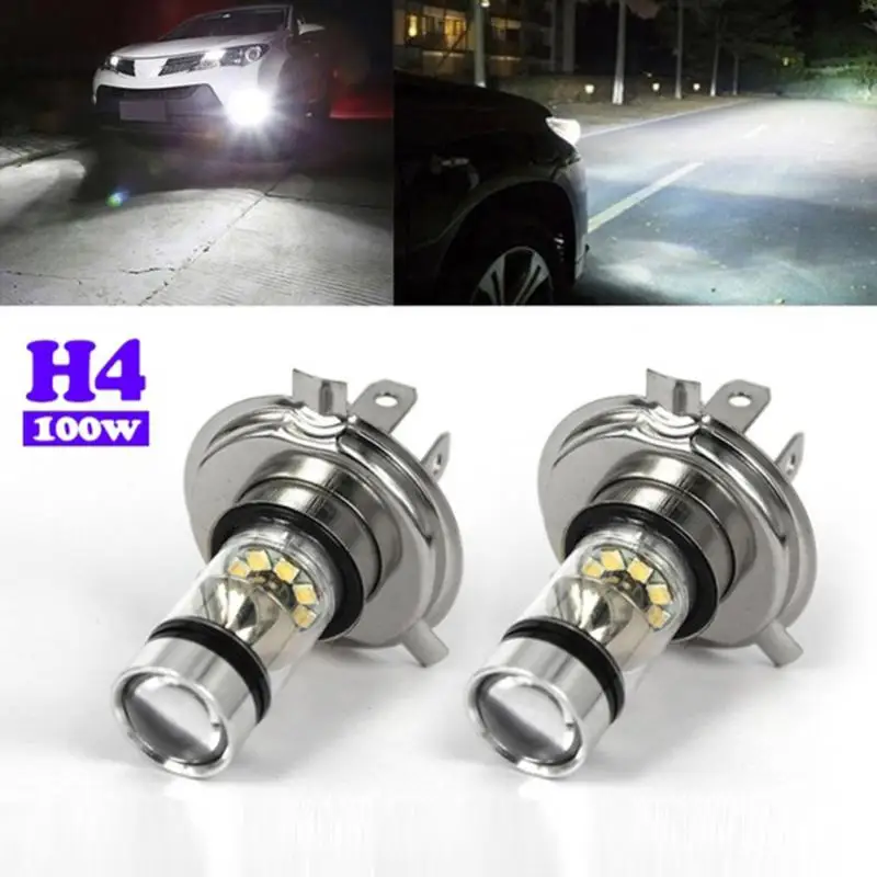 

H4 Fog Lamp LED Bulbs Car Front Light 12V 1000LM 6000K White Automotive Front Lights Daytime Running Lamps Car Accessories 2Pcs