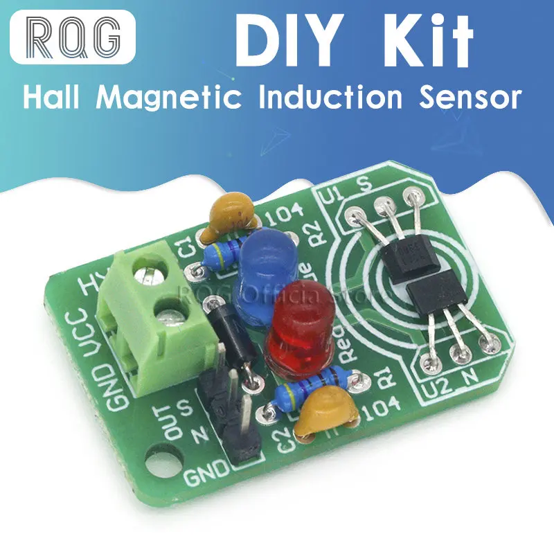 

Hall magnetic Induction sensor magnetic detection pole resolver North and South detection module DIY learning kit