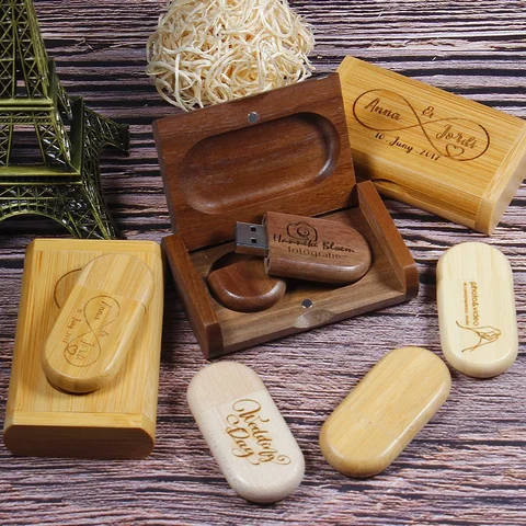 50 шт. в партии, деревянный флэш-накопитель USB 3.0, 128 ГБ, бесплатный индивидуальный логотип, 64 ГБ, высокоскоростная карта памяти, 32 ГБ, подарочная коробка, флэш-накопитель, 8 ГБ