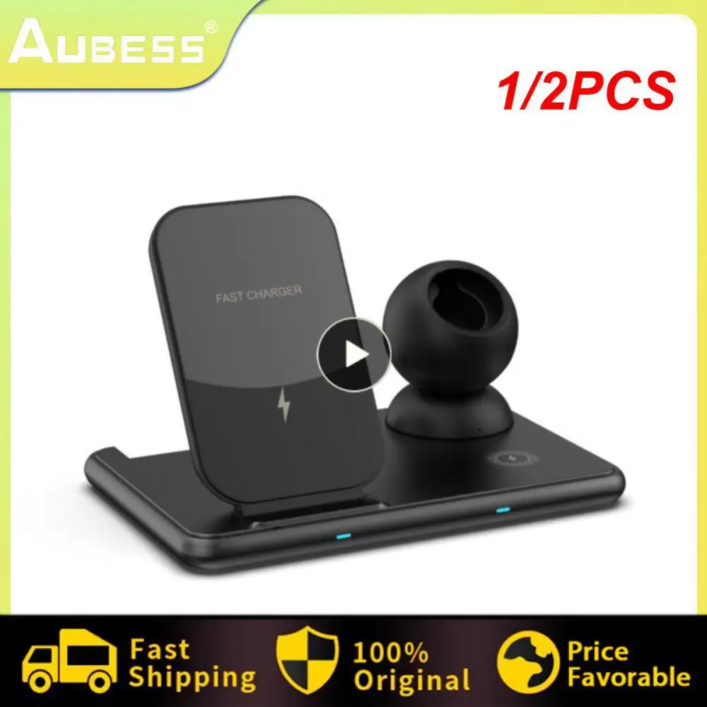 

1/2 шт. подставка для беспроводного зарядного устройства для часов 14 13 12 11X3 в 1 док-станция для быстрой зарядки Qi для IWatch 7