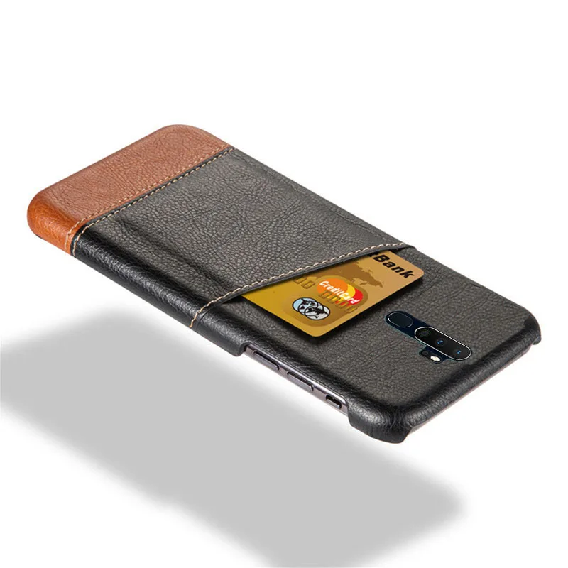 

Card Case For OPPO A9 2020 A11X Mixed Splice PU Leather Credit Card Holder Cover OPPO A5 2020 A9 2020 Funda Coque Capa