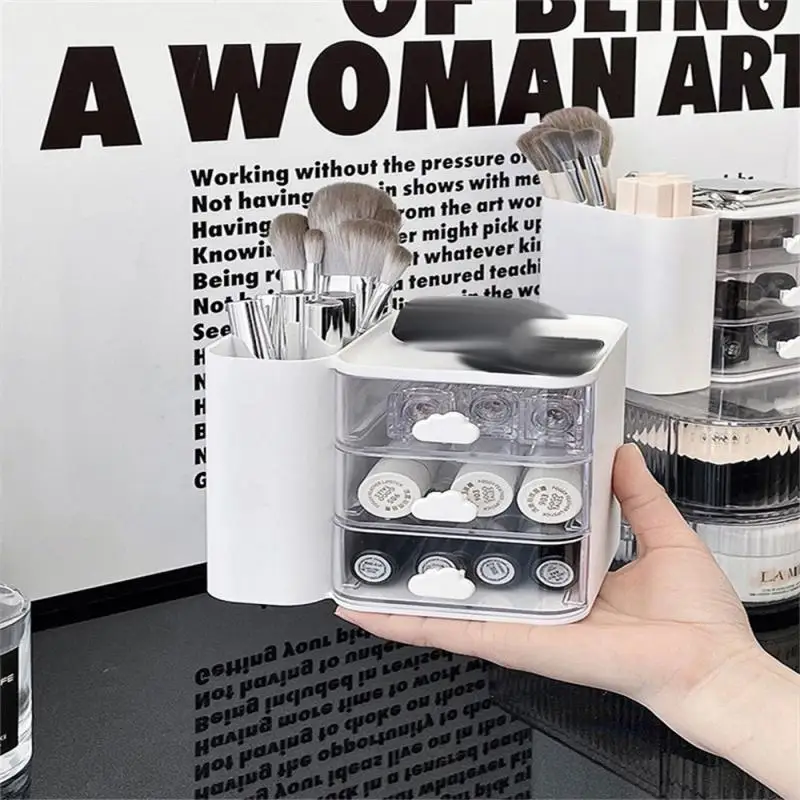 

Acrylic Sundries Storage Box Multifunctional Cosmetics Storage Case Drawer Pp Makeup Container Storage Tool Makeup Brush
