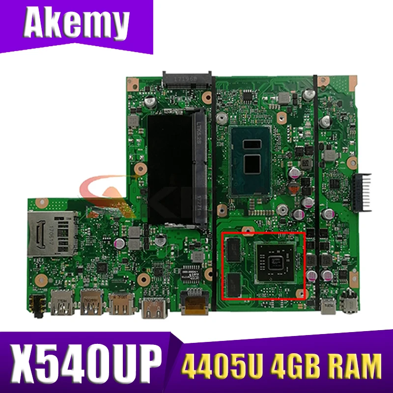 

X540UP notebook mainboard with 4405u CPU 4GB RAM PM For Asus X540U X540UP F540U R540U A540U laptop motherboard tested full 100%