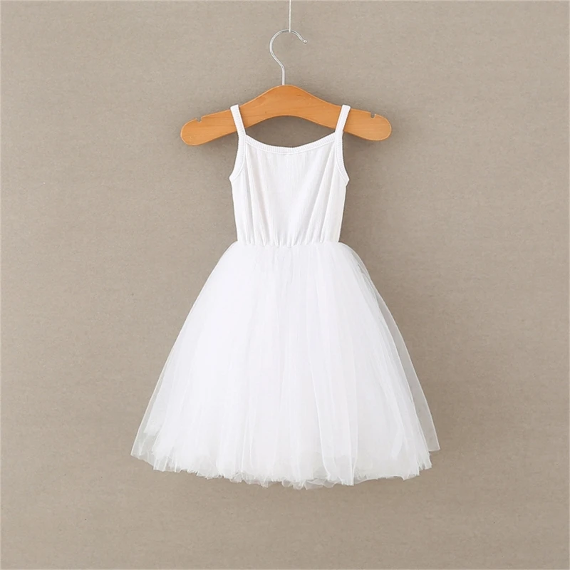 

Summer Slip Dress for Girls Child Princess Style Dresses Baby Girl Photo Shooting Braces-Skirt Spring Bottoming Dress QX2D