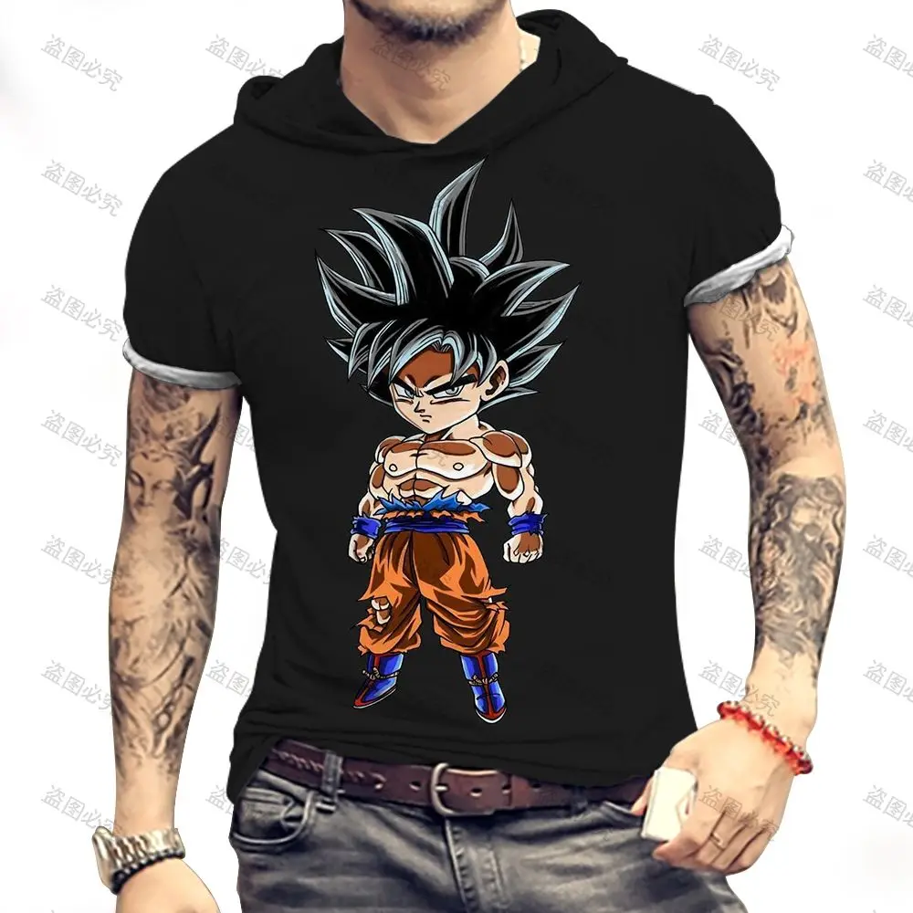 

Hip Hop Anime Tshirt Oversized 3XL T-shirt Goku Gohan Men High Quality Street Dra-gon-Ball Print T-shirts Party Essentials Hood