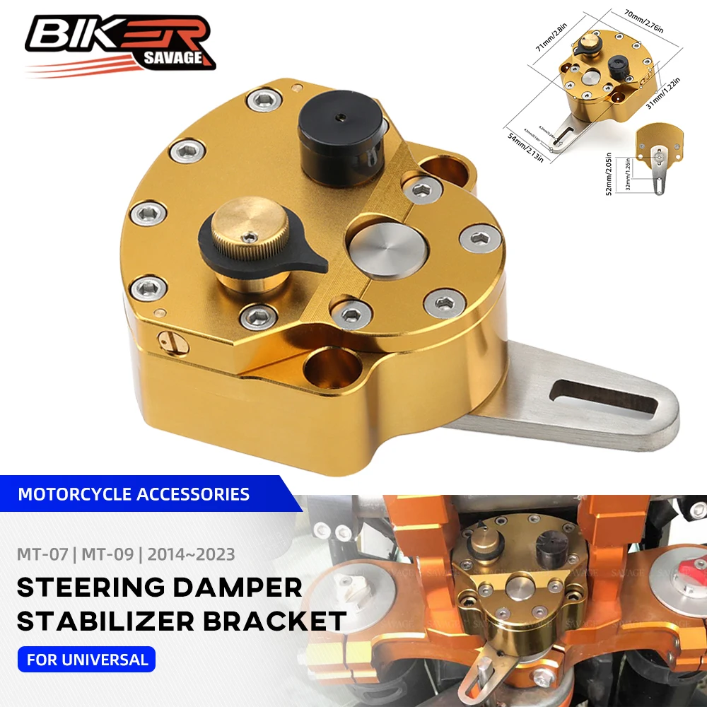 

Universal Steering Damper Stabilizer Motorcycle Accessories Reversed Safety Adjustable Handlebar Riser No Bracket Dirt Pit Bike