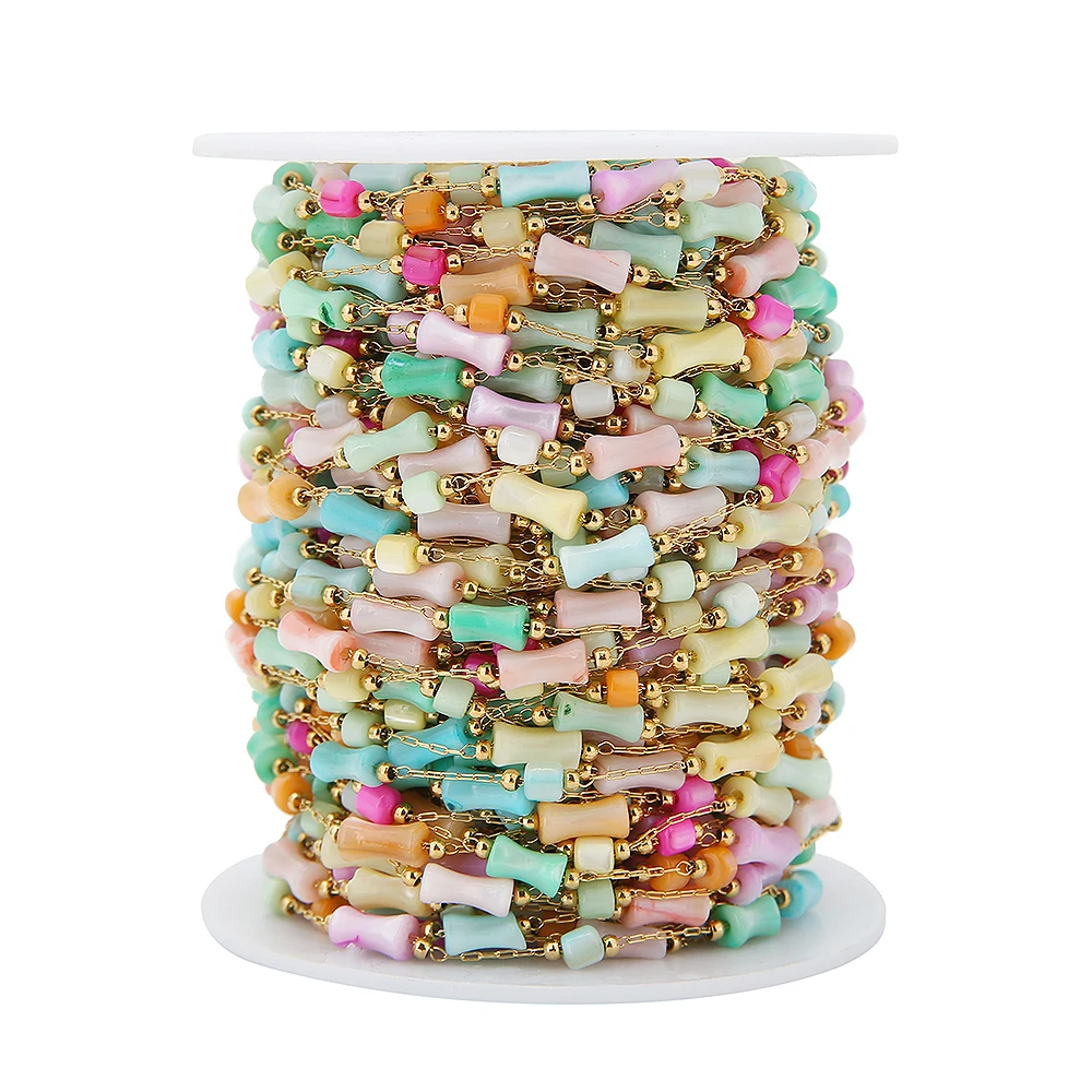 

Цепочки из нержавеющей стали в виде ракушек, аксессуары для ювелирных изделий «сделай сам», аксессуары для браслетов, сережек в стиле бохо, ручная работа, 1 метр