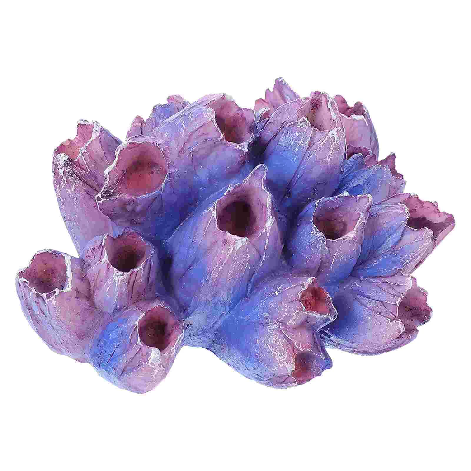 

Coral Aquarium Tank Artificial Decor Figurine Statue Aquatic Decoration Ornaments Sculpture Resin Ocean Decorations Sea Cave