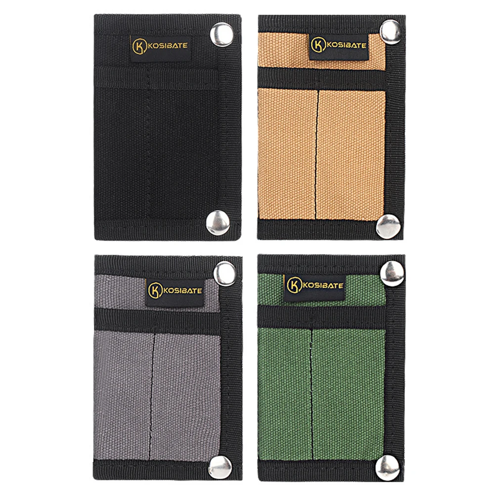 Mini Multifunctional EDC Storage Bag Canvas Wallet Molle Bag Tactical Knife Pen Foldable Card Clip Wallet Hanging Waist Bag