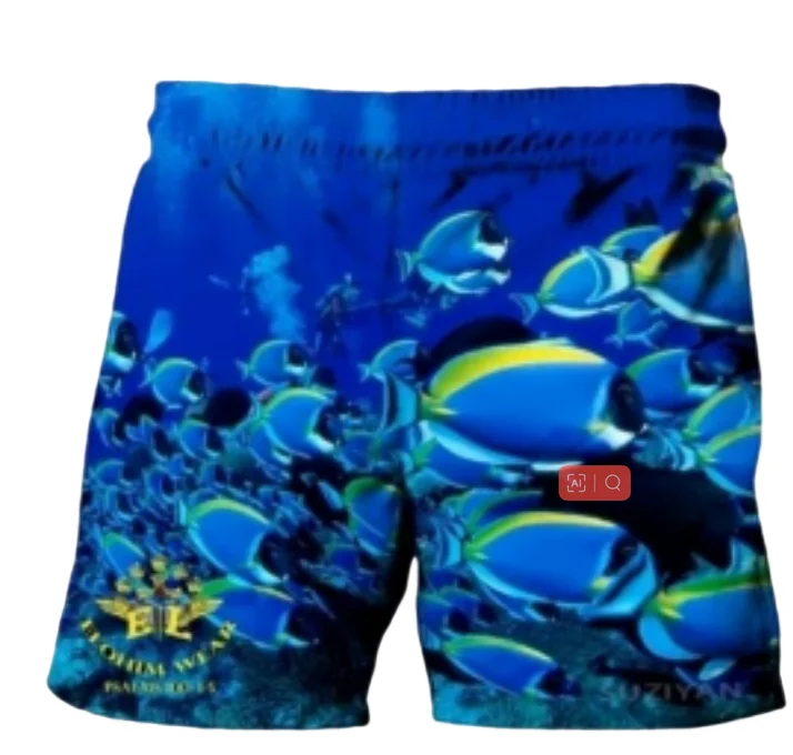 

Tropics Sea Fish Graphic Beach Shorts Pants 3D Print Hip Hop y2k Board Shorts Summer Pop Hawaiian Swimsuit Cool Surf Swim Trunks