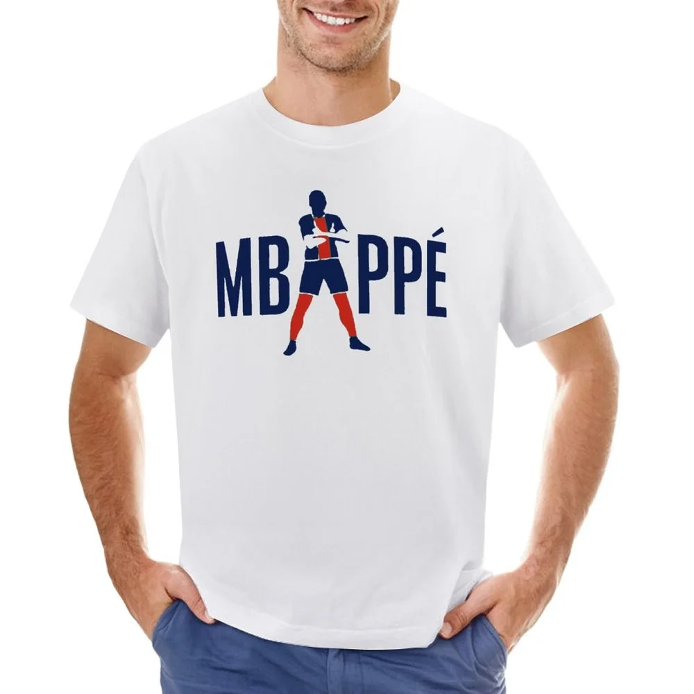 

Jersey Team of France Football 2022 2023 Mbappe Printing Cotton Top T-shirt Mbappé Celebration Pose Fan Short Sleeve Tees
