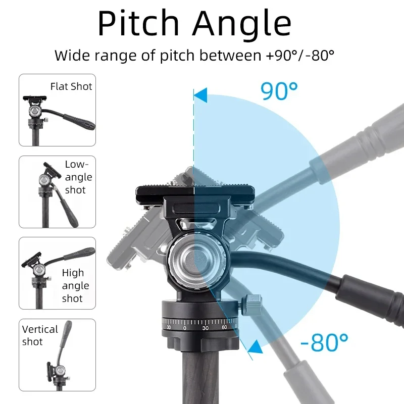 Yiscaxia панорамная головка штатива гидравлическая жидкость демпфирующая видео для