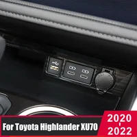 for toyota highlander kluger xu70 2020 2021 2022 interior mouldings central control usb decoration frame cover trim car styling