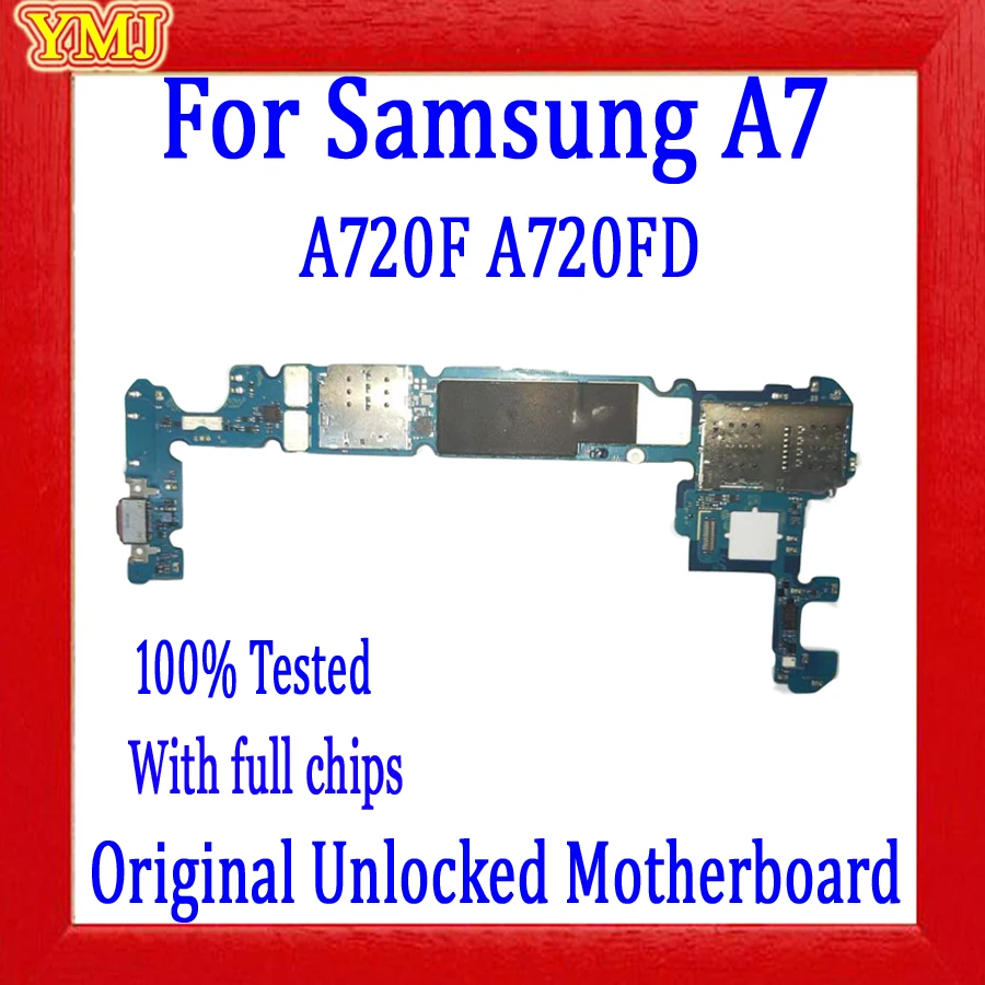 

Original Unlocked Motherboard For Samsung Galaxy A7 A720F A720FD Mainboard Android System Logic Board 100% Tested Working Plate