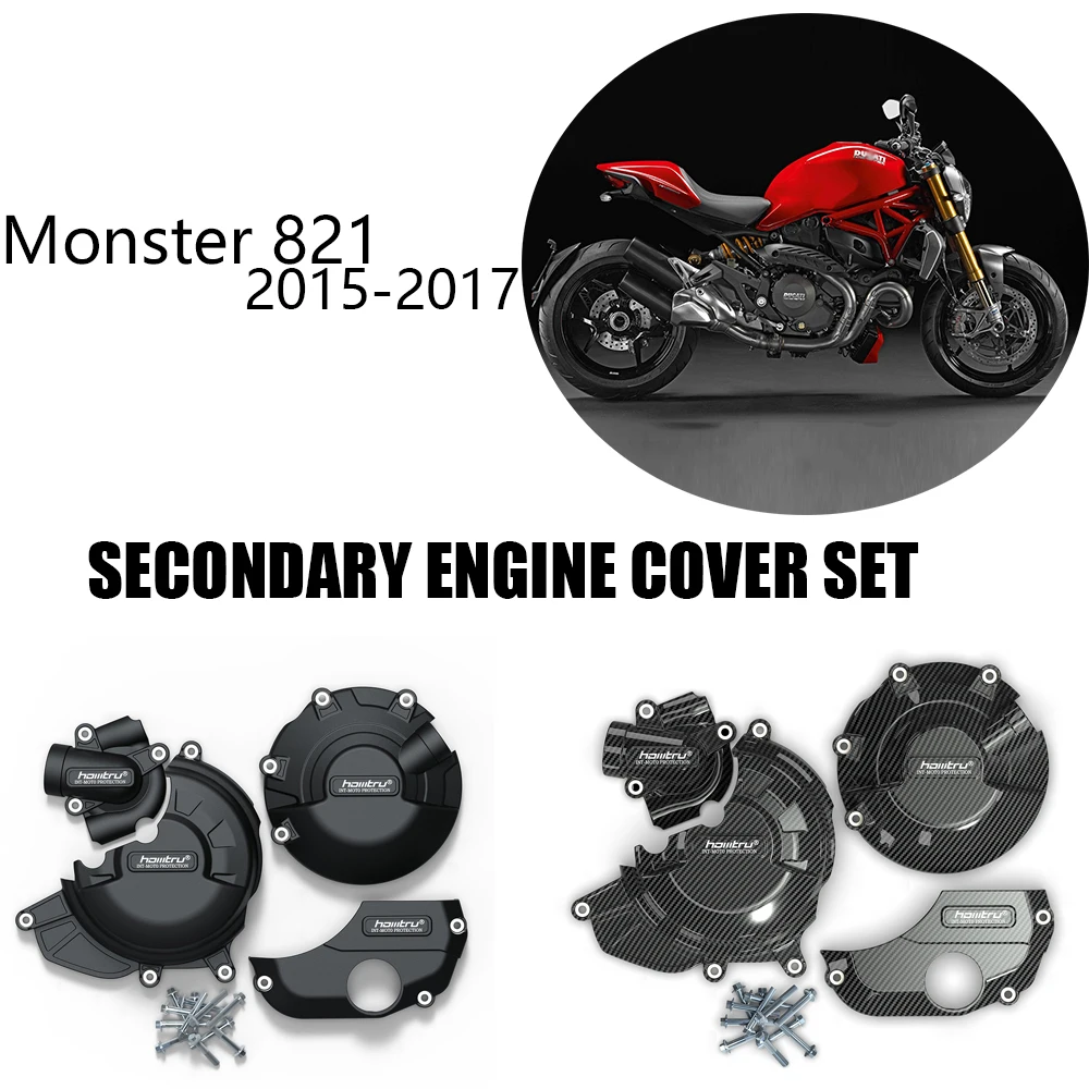 

Motorcycles Engine Cover For Ducati MONSTER 821 2015 2016 2017 secondary enginecover set Protection