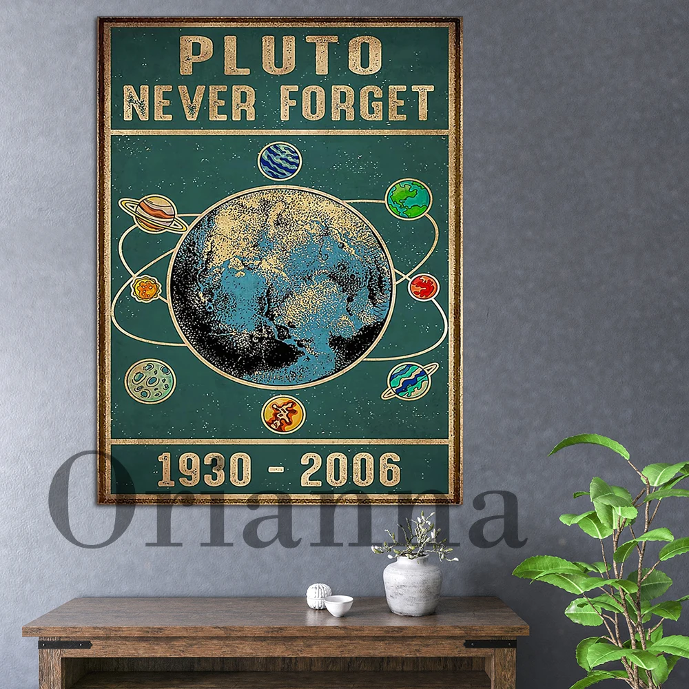 

Pluto Never Forget 1930 - 2006 Poster, Outer Space, Science Print, Science Wall Art, Science Classroom Decor, Solar System Gift