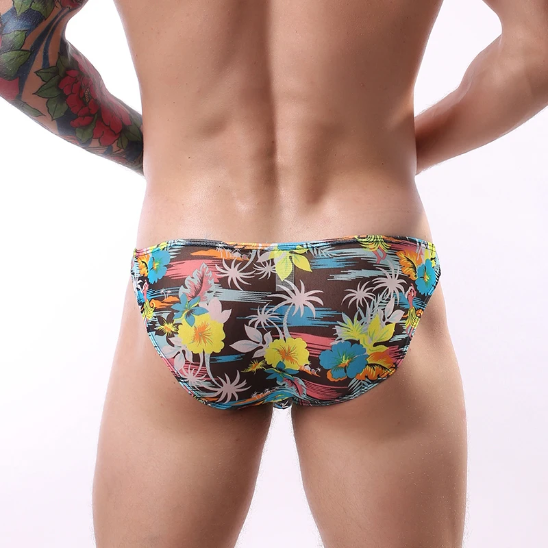 Мужское U-образное нижнее белье пляжные трусы с принтом кокосового дерева