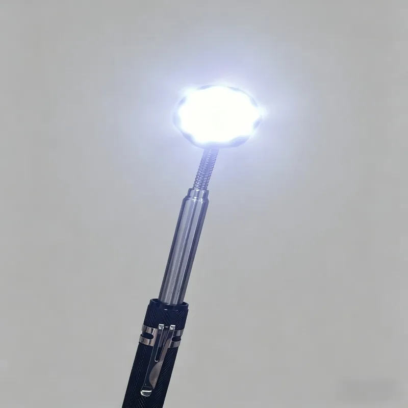 Фото Гибкий телескопический магнитный захват с LED-подсветкой, мощный магнит 2-10 фунтов для извлечения винтов и гаек, для автосервиса и мастерских №5