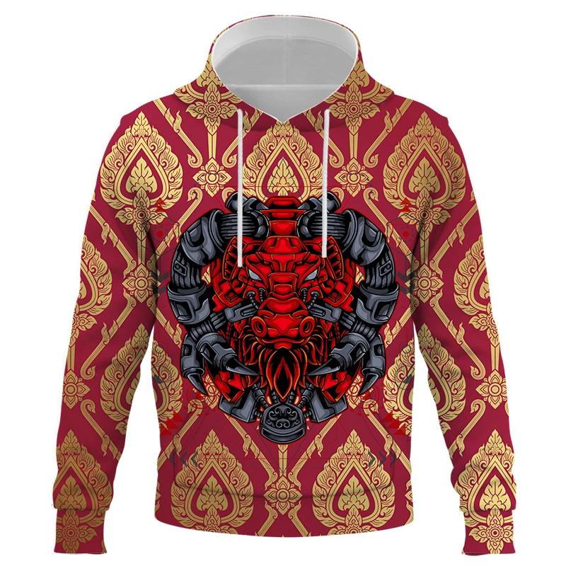 Новые повседневные толстовки с абстрактным рисунком дьявола Детские и мужские