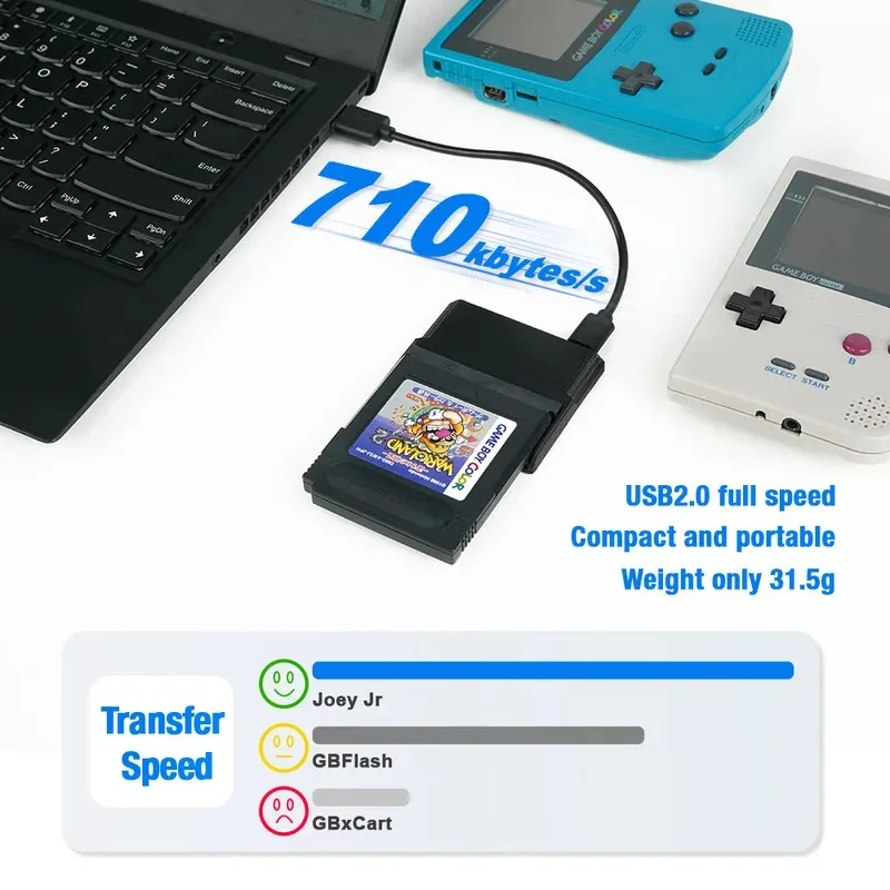 Фото Подходит для игровых карт Game Boy GB GBA GBC, карты для резервного хранения игр GBFLASH JOEY JR. №5