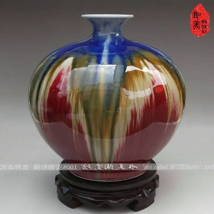 

color Kiln crack glaze pomegranate bottle fashion brief modern vase decoration