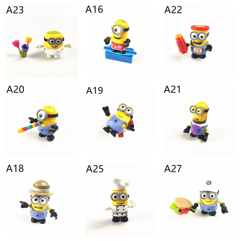

Mega Bloks Серия 6 Гадкий мини-я минионсс потайная упаковка аниме экшн-фигурка модели искусства коллекционная игрушка подарок
