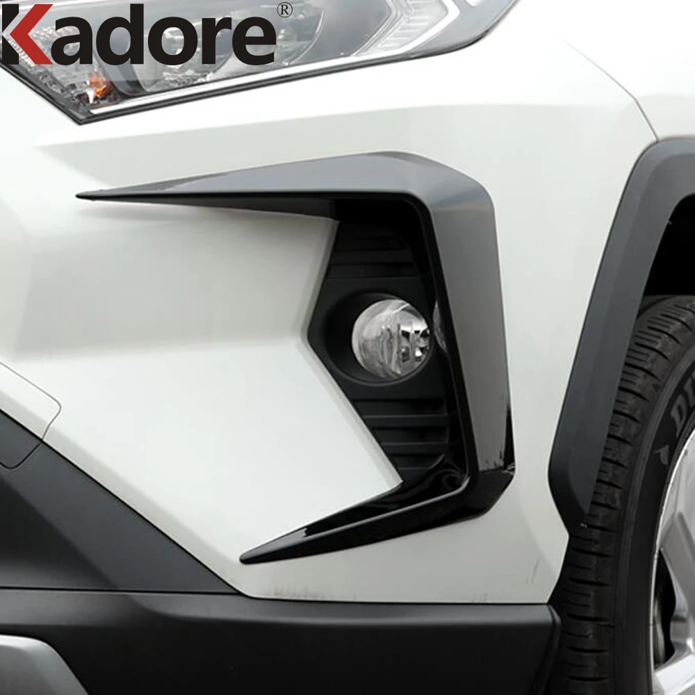 2 шт. Автомобильные противотуманные светильник из углеродного волокна для Toyota Rav4
