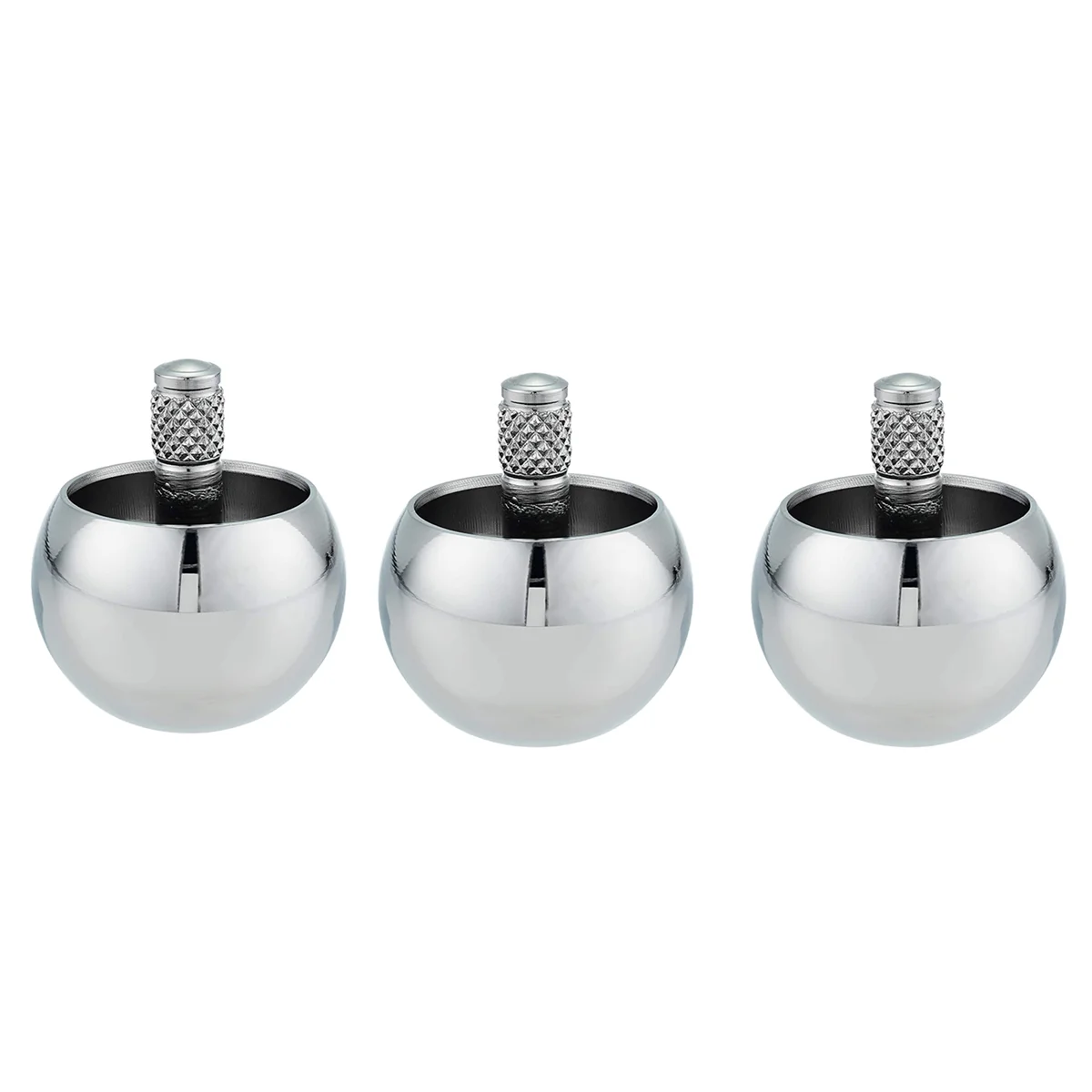 

3X Tippe Top Metal Flip Over Top Stainless Steel Spinning Top Amazing Toy Gift, Silver