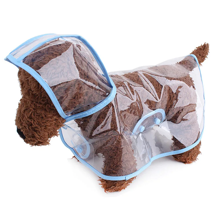

dog waterproof two-legged raincoat Teddy small and medium-sized dog transparent plastic fashion poncho cloak pet supplies