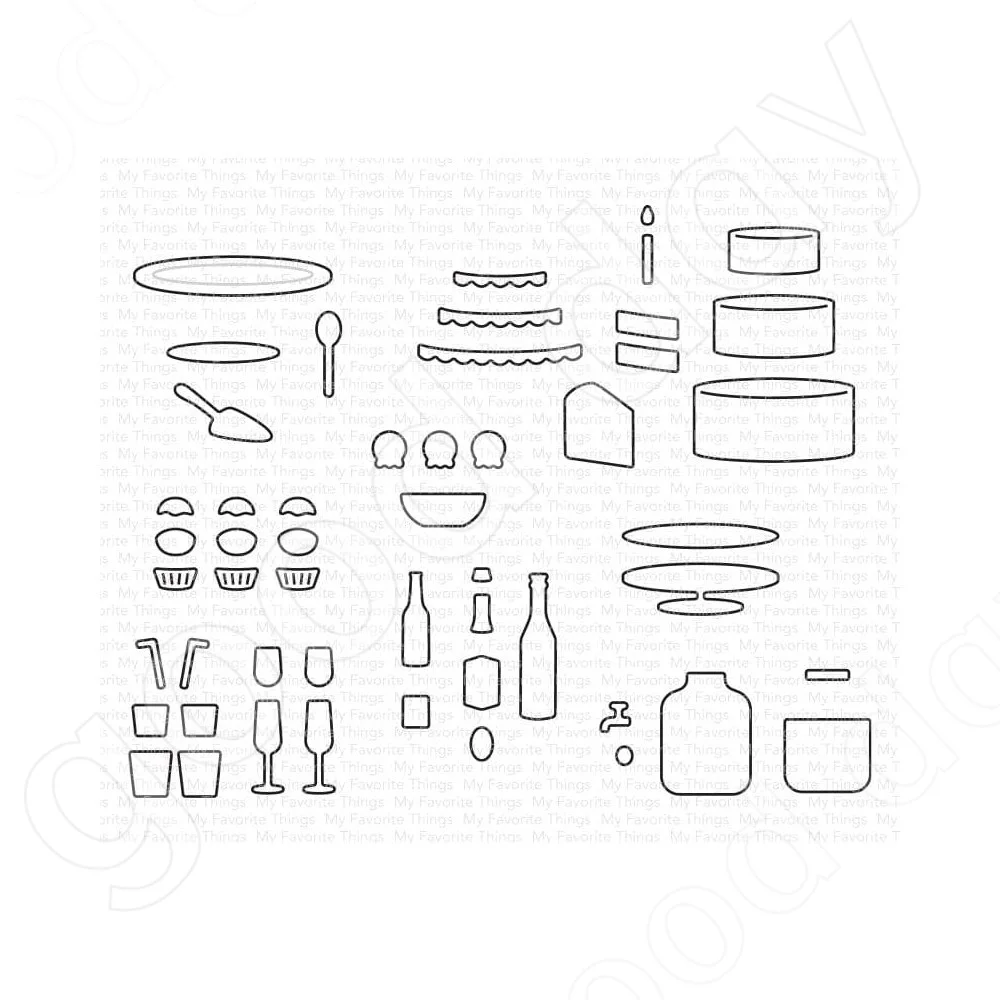 

New Arrival Sips and Sweets Metal Cutting Dies Scrapbook Diary Decoration Embossing Template Diy Greeting Card Handmade Hot Sale