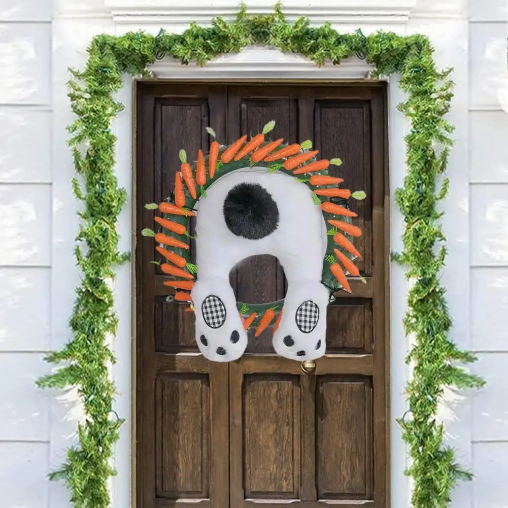 

2022 Easter Rabbit Garlands Door Ornaments Wall Decorations Bunny Easter Party Eggs Happy Easter Decorations For Home M0p9