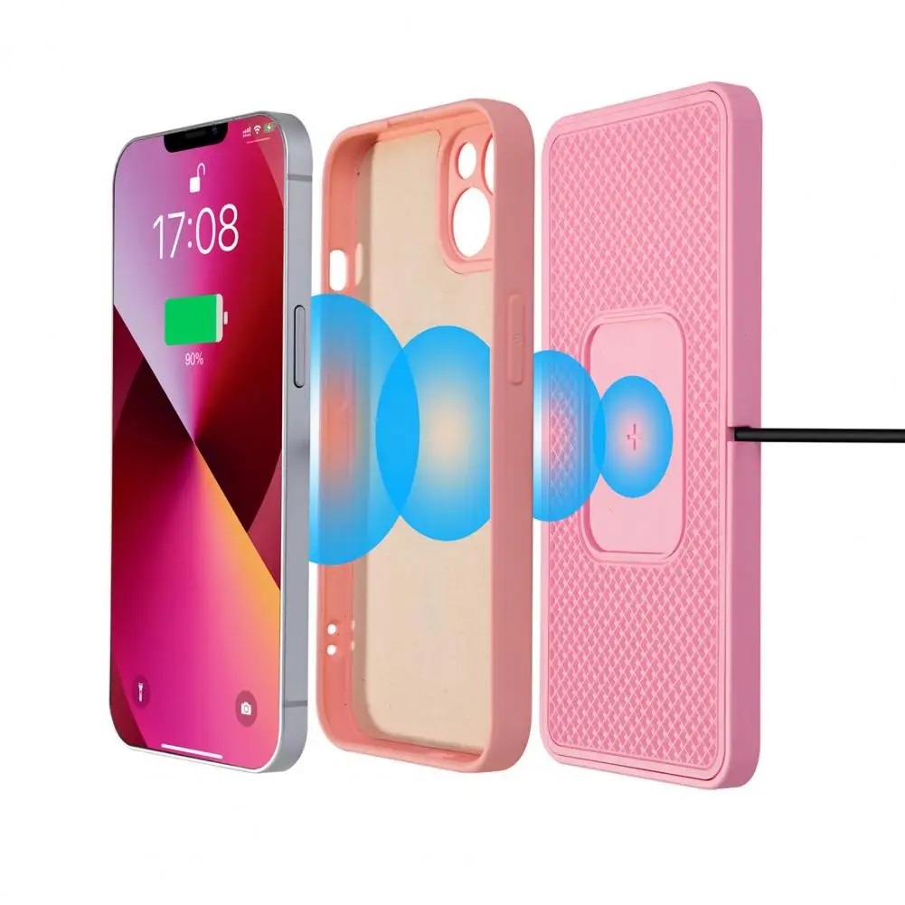 

Беспроводное быстрое зарядное устройство 1 комплект практичное нескользящее розовое не повреждает устройства Беспроводная зарядная панел...