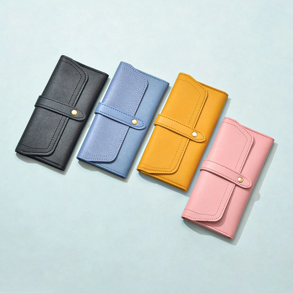 

Hot Selling Long Ladies Wallet New Style Belt Decoration Coin Purse Solid Color Clutch For Women Multifunctional Large Tote Bag