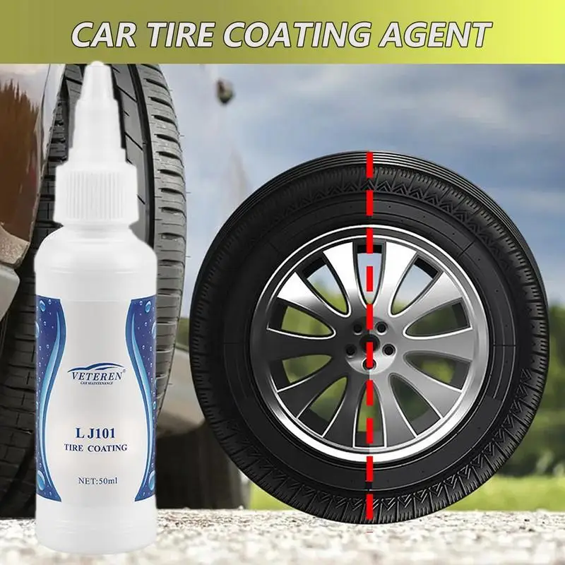 

Car Tire Coating Agent 50ml Car Maintenance Tire Liquid Spray Long Lasting Tire Shine And Protection Tire Glazing Protection