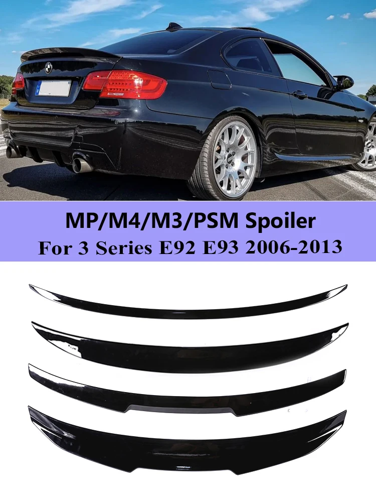 

Задний бампер багажник на крышу спойлер губа для BMW 3 серии E92 E93 2006 -2014 M3 M4 MP PSM стиль углеродное волокно крыло хвост комплект блеск черный