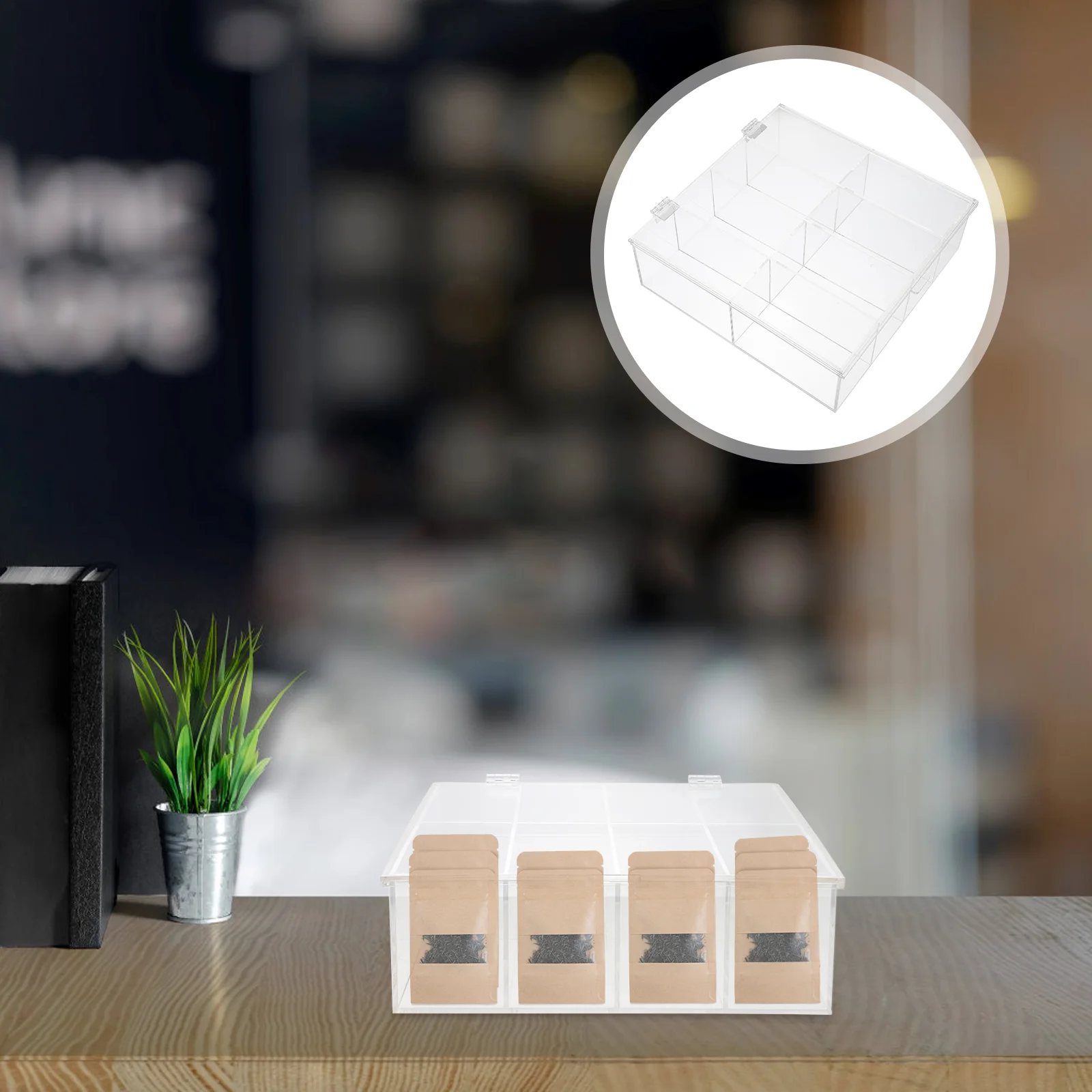 

Tea Organizer Boxstorage Bins Sugar Packet Clearholder Transparent Countertop Coffeedesktop Packing Pouch Acrylic Gift