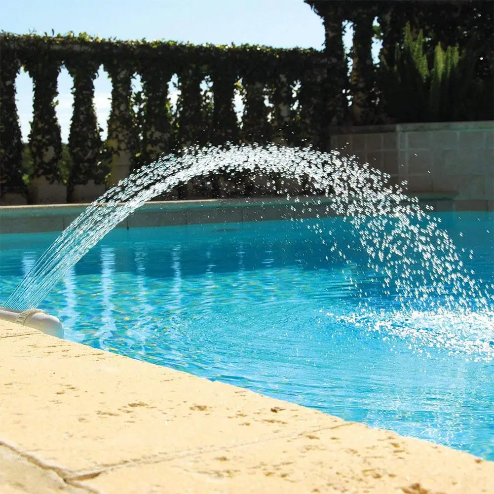 

Swimming Pool Waterfall Fountain Kit PVC Feature Water Spay Pools Spa Decorations Easy Install Swimming Pool Accessories