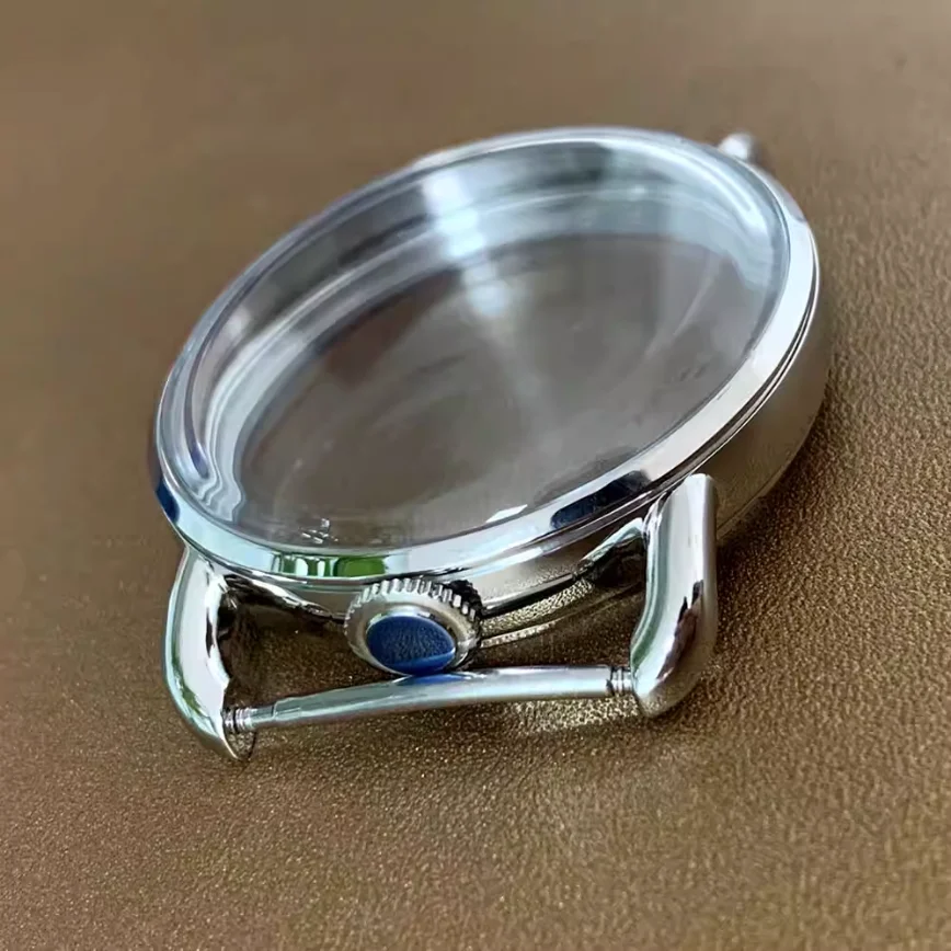 41MM Watch Case Fitting 12 O'clock Handle 41MM Steel Case for ETA 6497/6498/ST3600 Movement